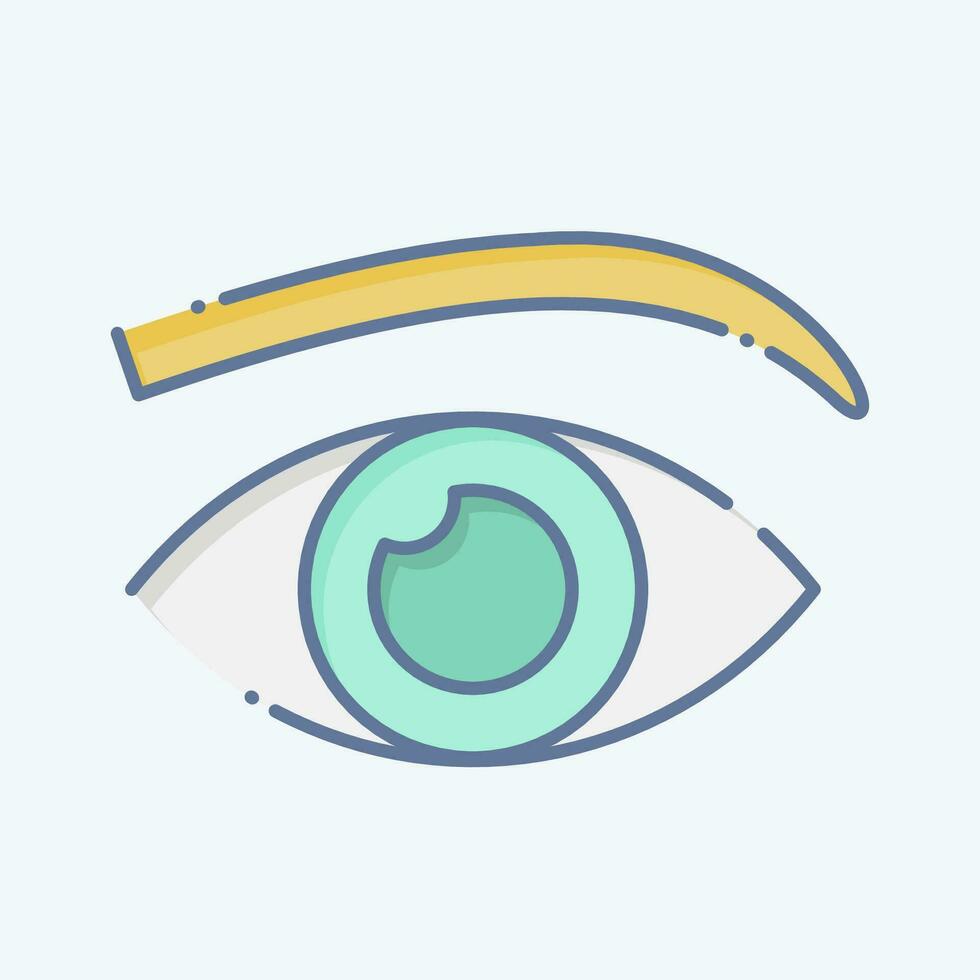 Icon Eyelashes. related to Cosmetic symbol. doodle style. simple design editable. simple illustration vector