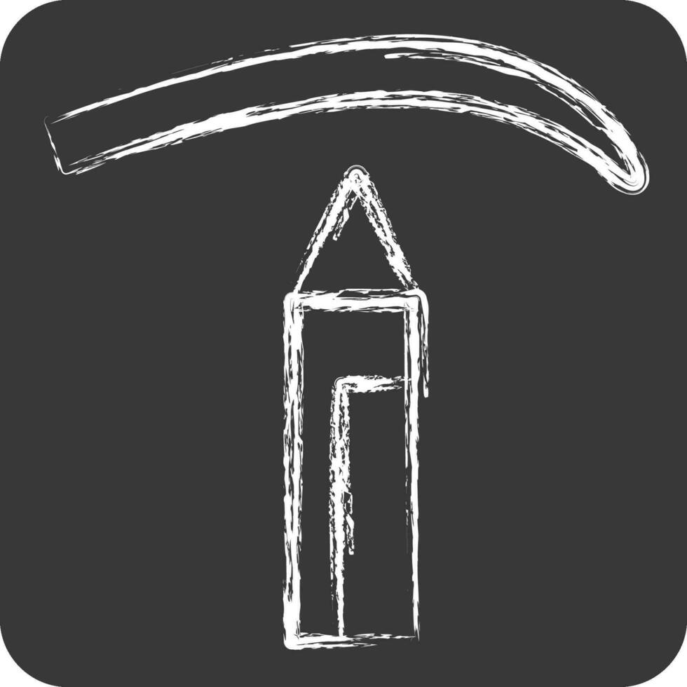 Icon Eyebrow Pencil. related to Cosmetic symbol. chalk Style. simple design editable. simple illustration vector