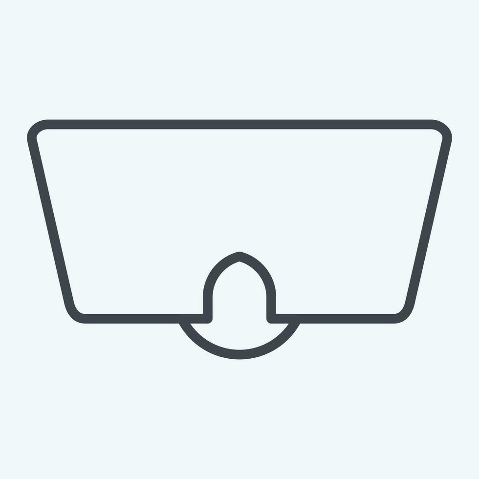Icon Eye Mask. related to Sea symbol. line style. simple design editable. simple illustration vector