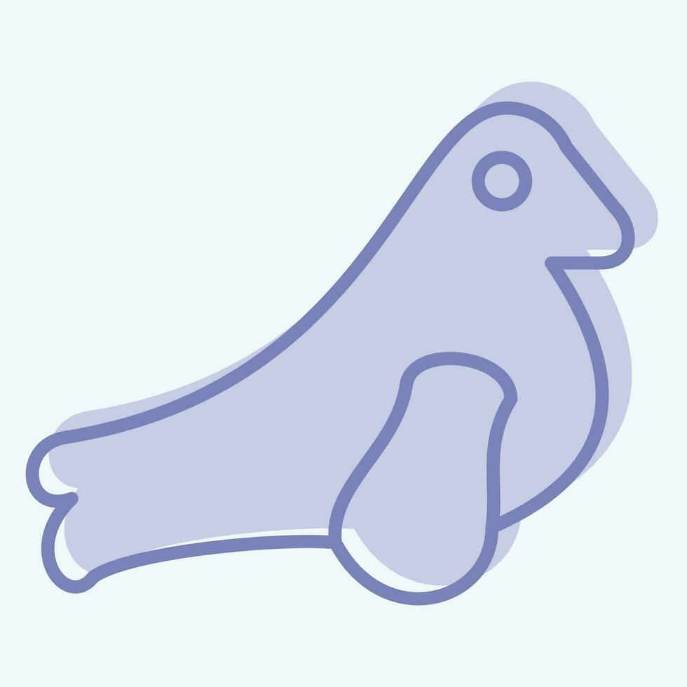 Icon Seal. related to Sea symbol. two tone style. simple design editable. simple illustration vector
