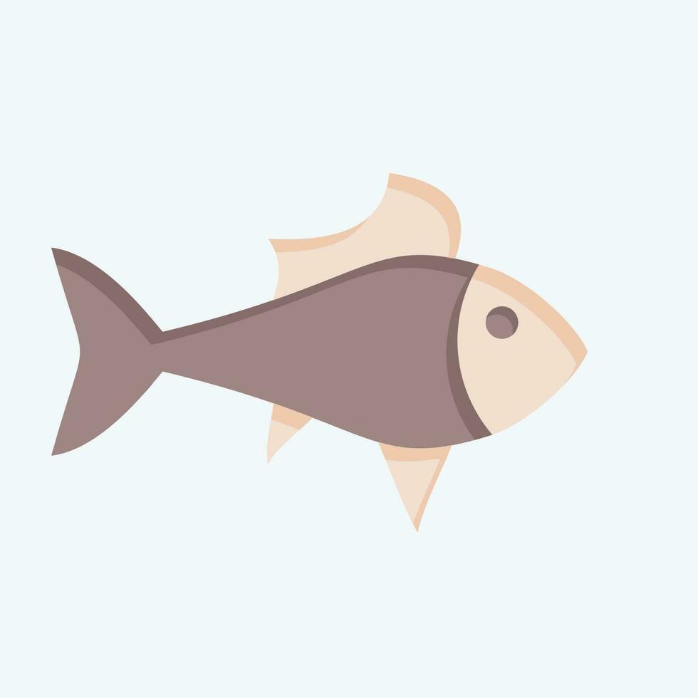 icono guppy. relacionado a mar símbolo. plano estilo. sencillo diseño editable. sencillo ilustración vector