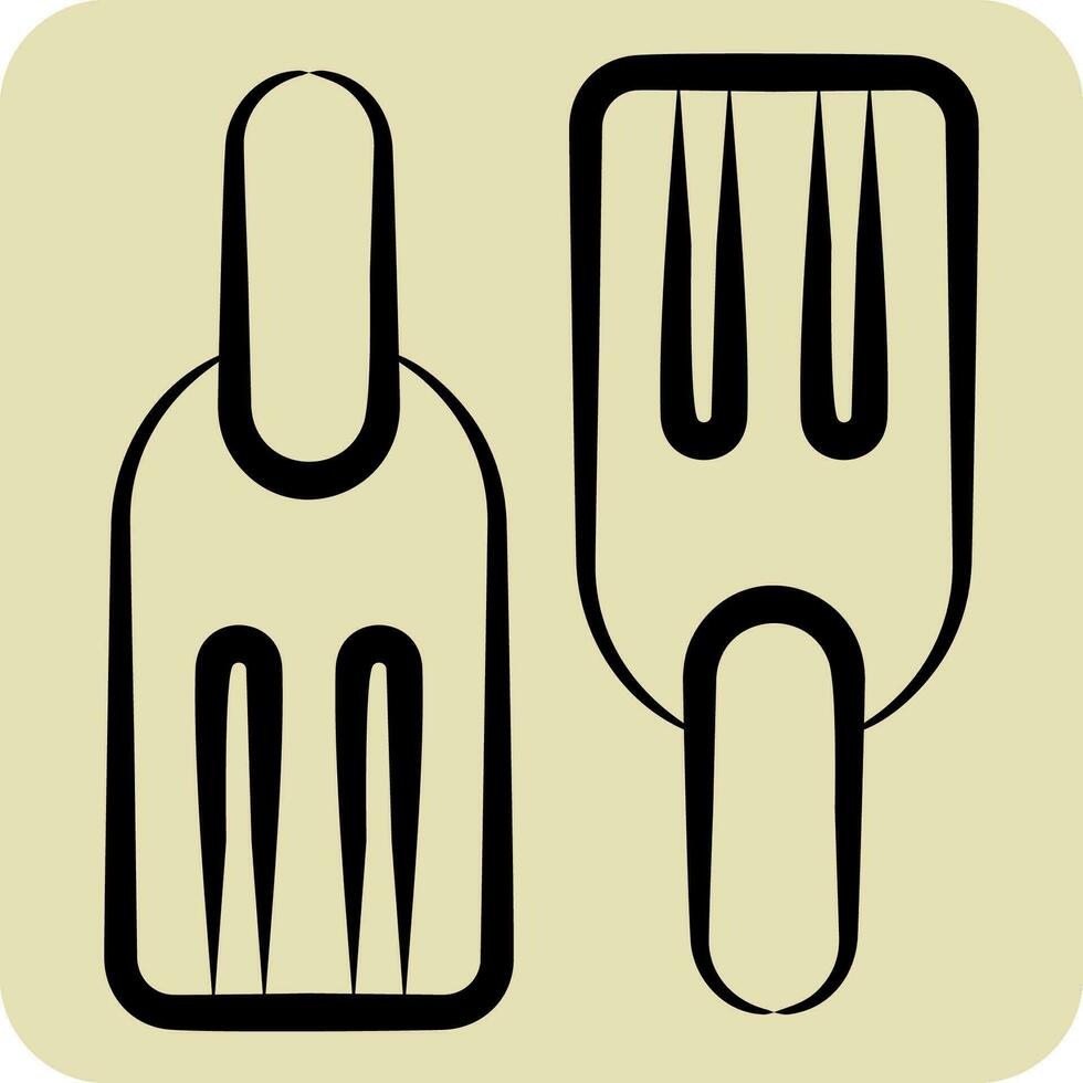 Icon Diving. related to Sea symbol. hand drawn style. simple design editable. simple illustration vector