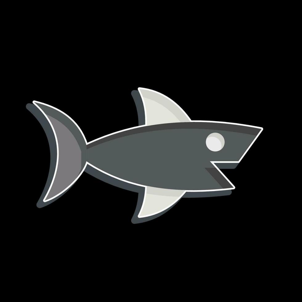 Icon Shark. related to Sea symbol. glossy style. simple design editable. simple illustration vector