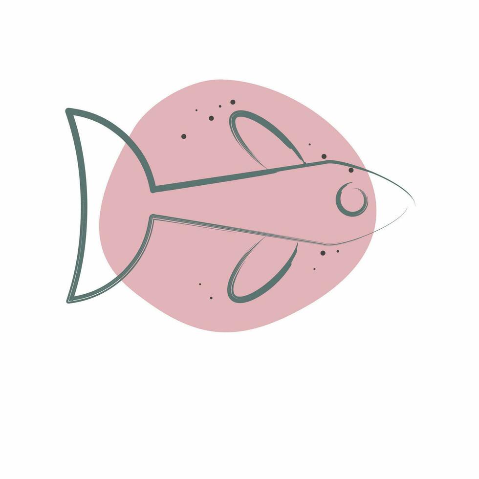 Icon Neon Tetra. related to Sea symbol. Color Spot Style. simple design editable. simple illustration vector