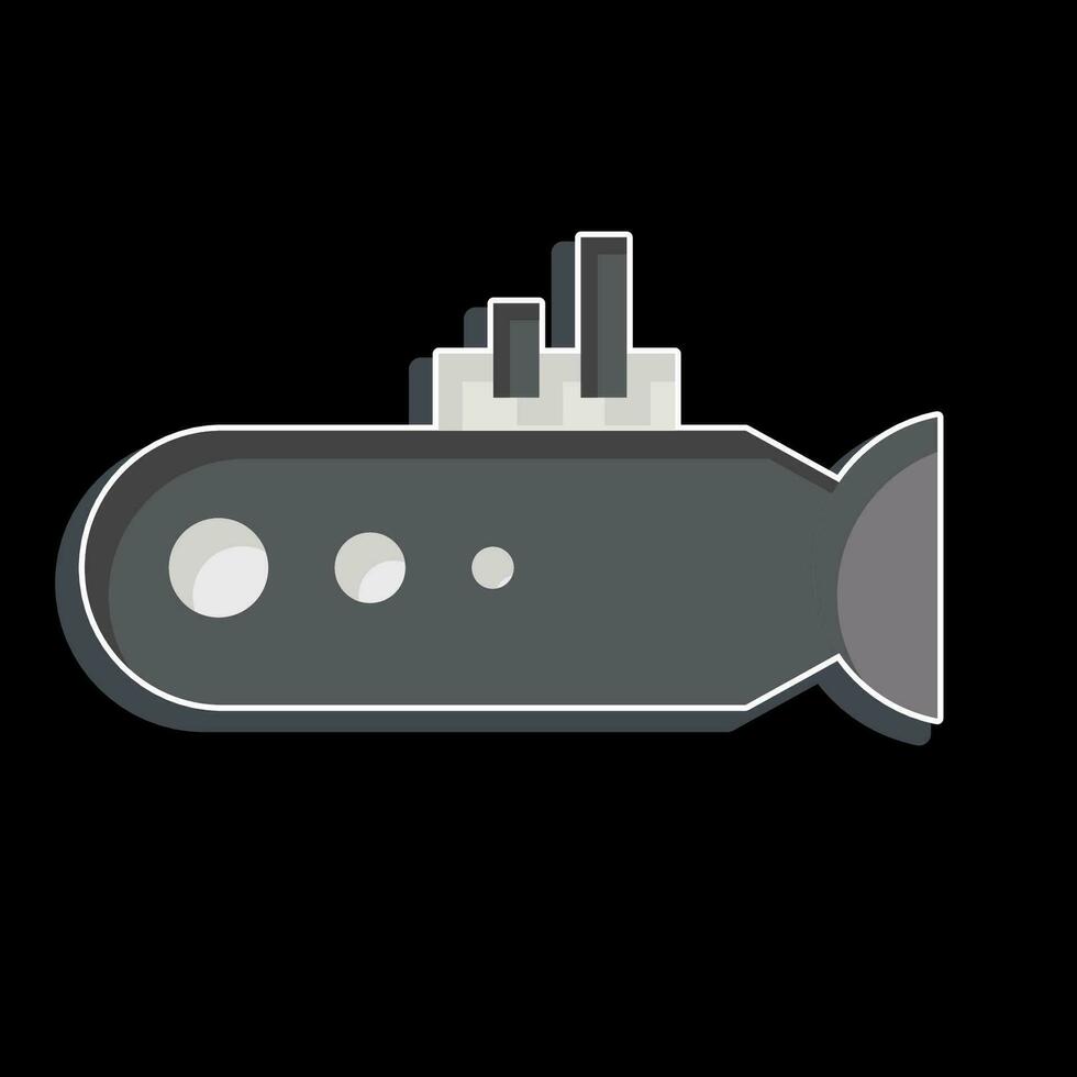 Icon Submarine. related to Sea symbol. glossy style. simple design editable. simple illustration vector