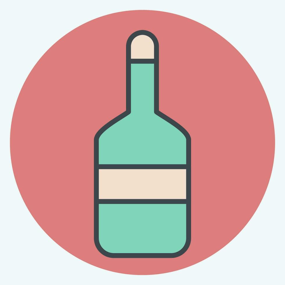 Icon Bottle. related to Sea symbol. color mate style. simple design editable. simple illustration vector