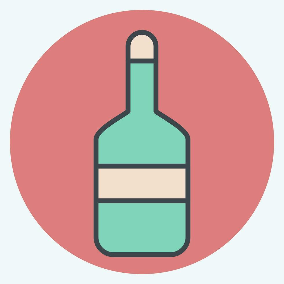 Icon Bottle. related to Sea symbol. color mate style. simple design editable. simple illustration vector