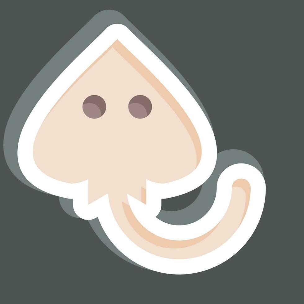 Sticker Manta Ray. related to Sea symbol. simple design editable. simple illustration vector