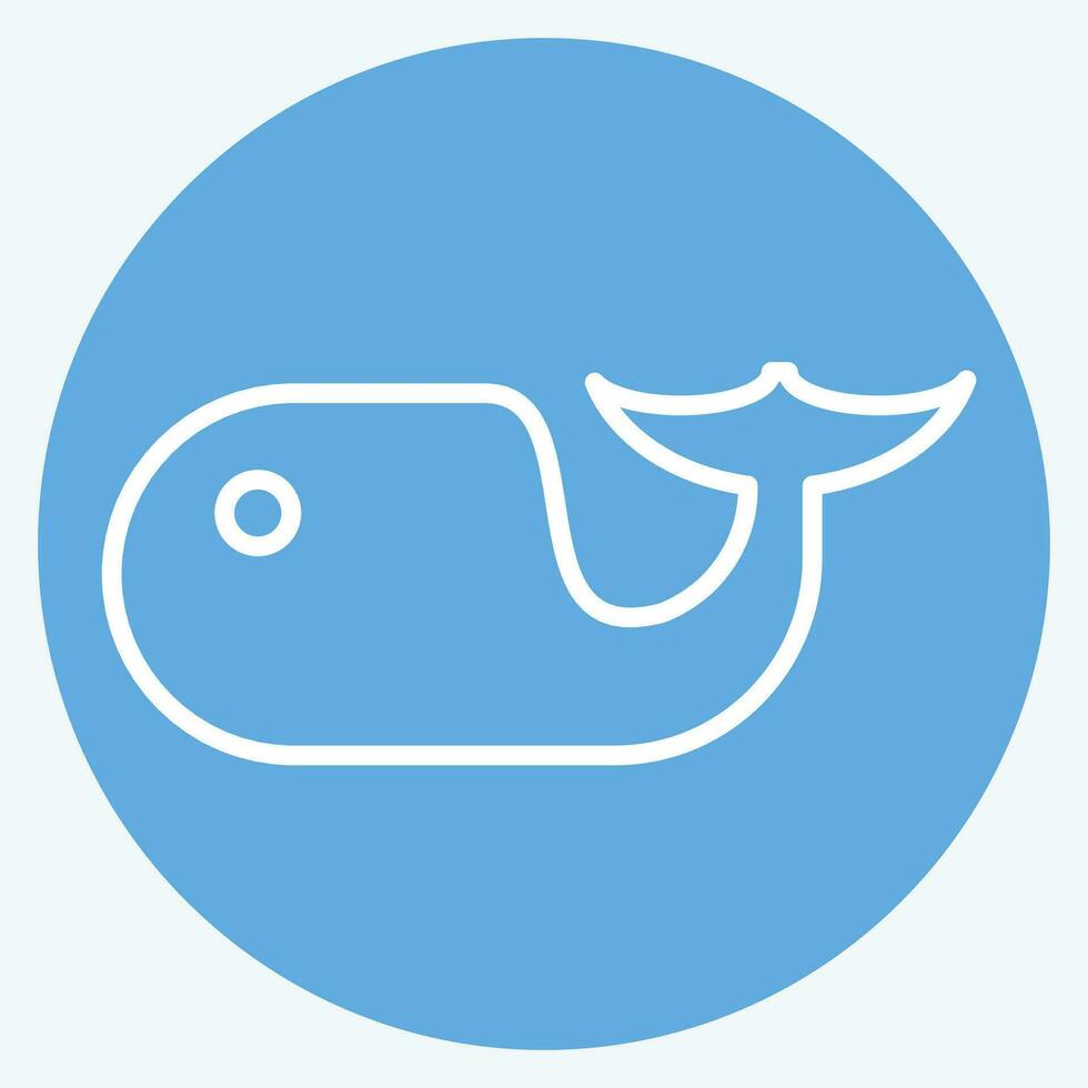 Icon Dolphin. related to Sea symbol. blue eyes style. simple design editable. simple illustration vector