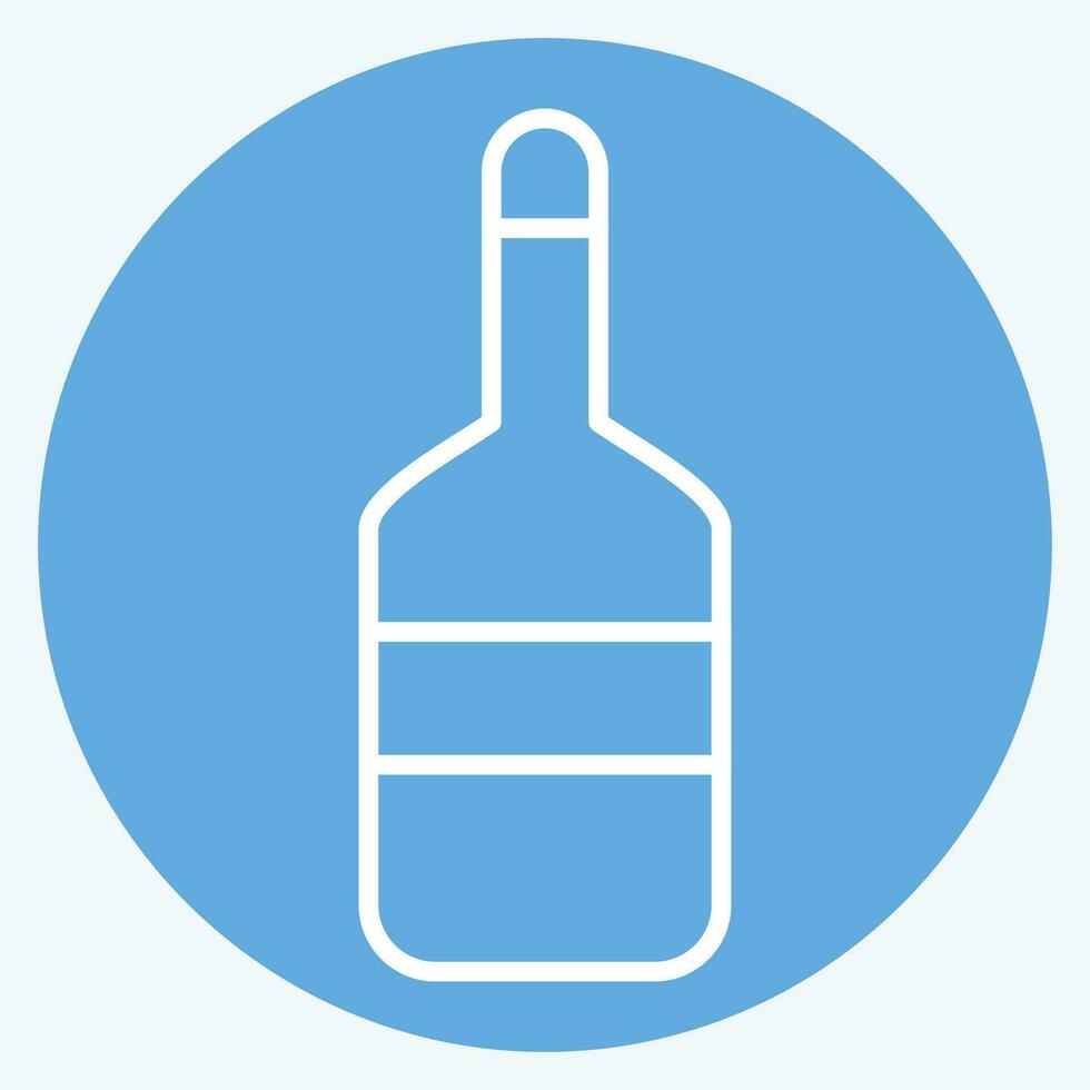 Icon Bottle. related to Sea symbol. blue eyes style. simple design editable. simple illustration vector