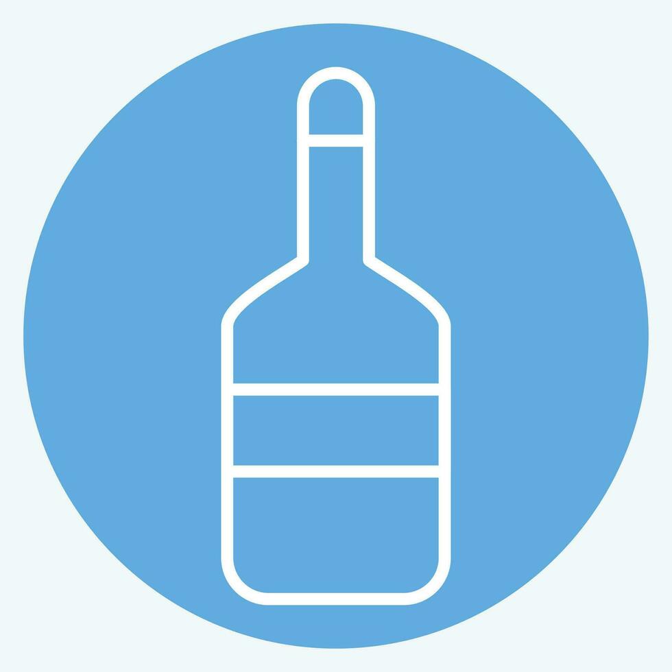 Icon Bottle. related to Sea symbol. blue eyes style. simple design editable. simple illustration vector