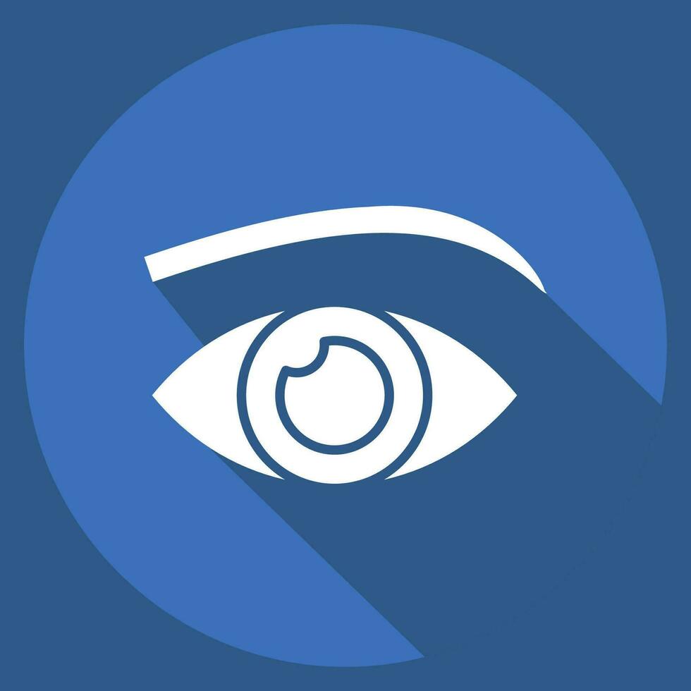 Icon Eyelashes. related to Cosmetic symbol. long shadow style. simple design editable. simple illustration vector