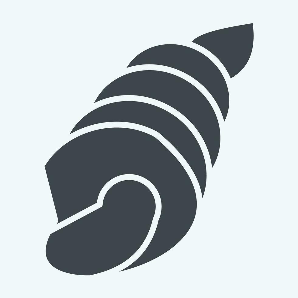 Icon Shell. related to Sea symbol. glyph style. simple design editable. simple illustration vector