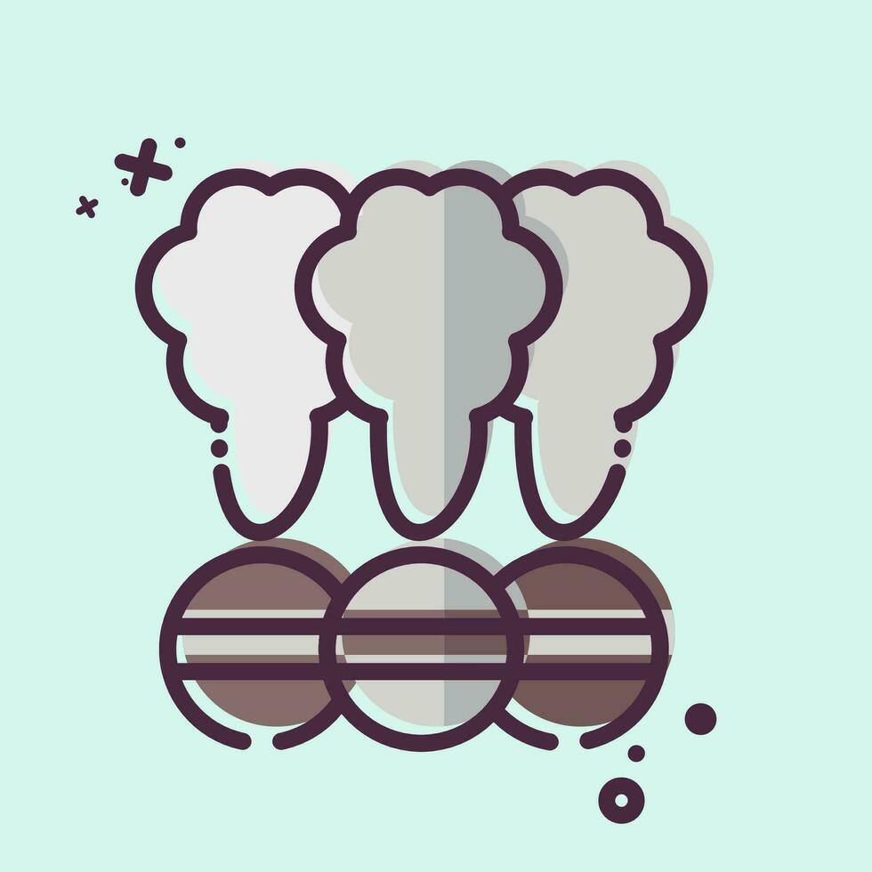 Icon Smoke Bomb. related to Ninja symbol. MBE style. simple design editable. simple illustration vector