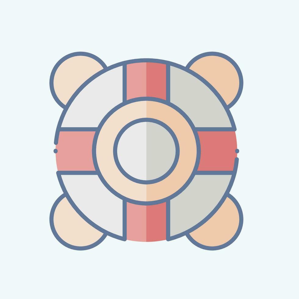 Icon Lifebuoy. related to Sea symbol. doodle style. simple design editable. simple illustration vector