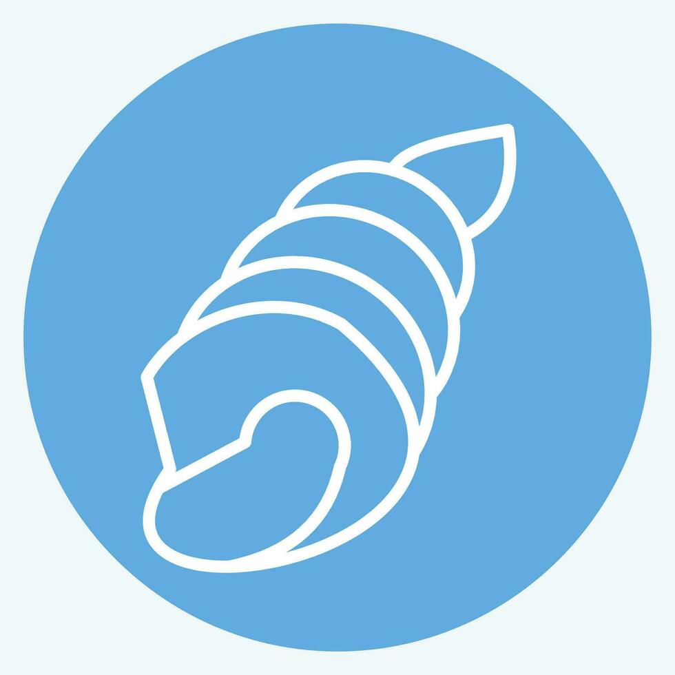 Icon Shell. related to Sea symbol. blue eyes style. simple design editable. simple illustration vector