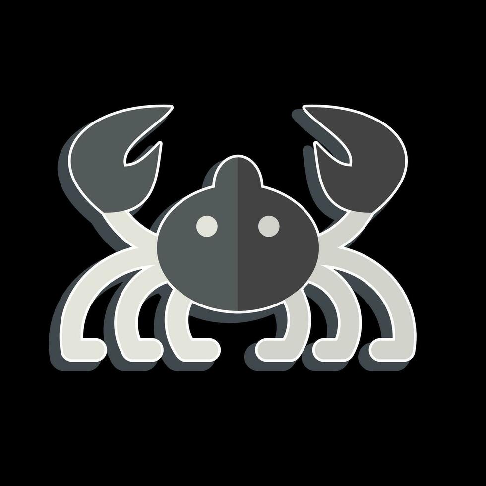 Icon Crab. related to Sea symbol. glossy style. simple design editable. simple illustration vector