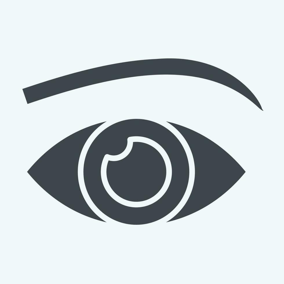 Icon Eyelashes. related to Cosmetic symbol. glyph style. simple design editable. simple illustration vector