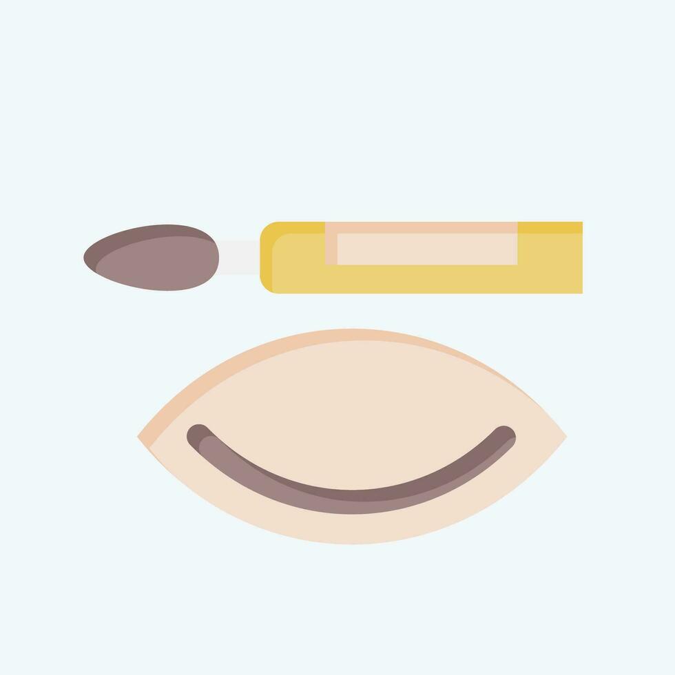 Icon Eyeliner. related to Cosmetic symbol. flat style. simple design editable. simple illustration vector