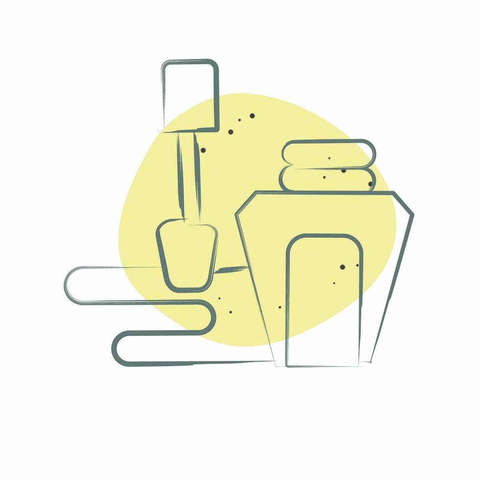 Icon Foundation. related to Cosmetic symbol. Color Spot Style. simple design editable. simple illustration vector