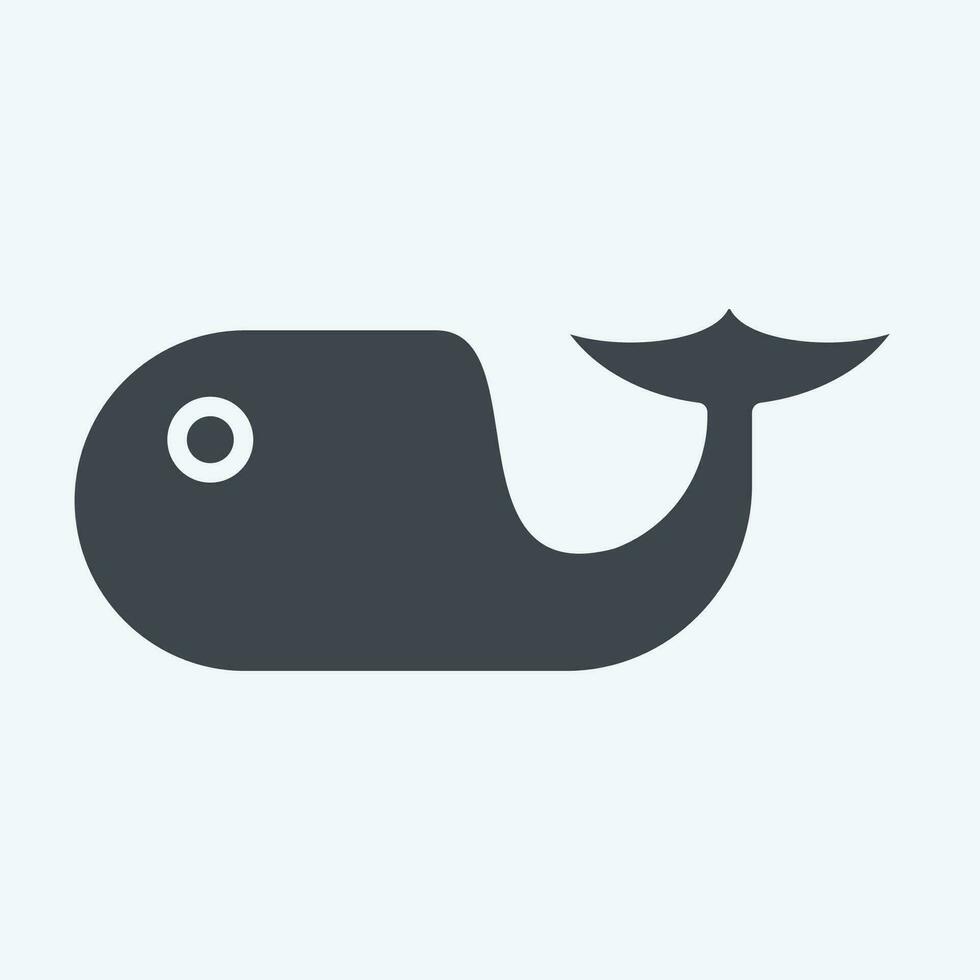 Icon Dolphin. related to Sea symbol. glyph style. simple design editable. simple illustration vector