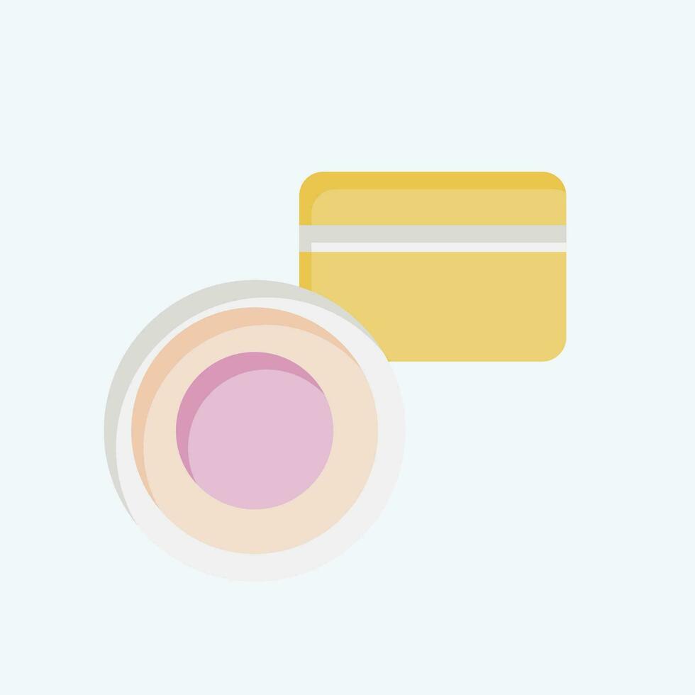 Icon Loose Powder. related to Cosmetic symbol. flat style. simple design editable. simple illustration vector