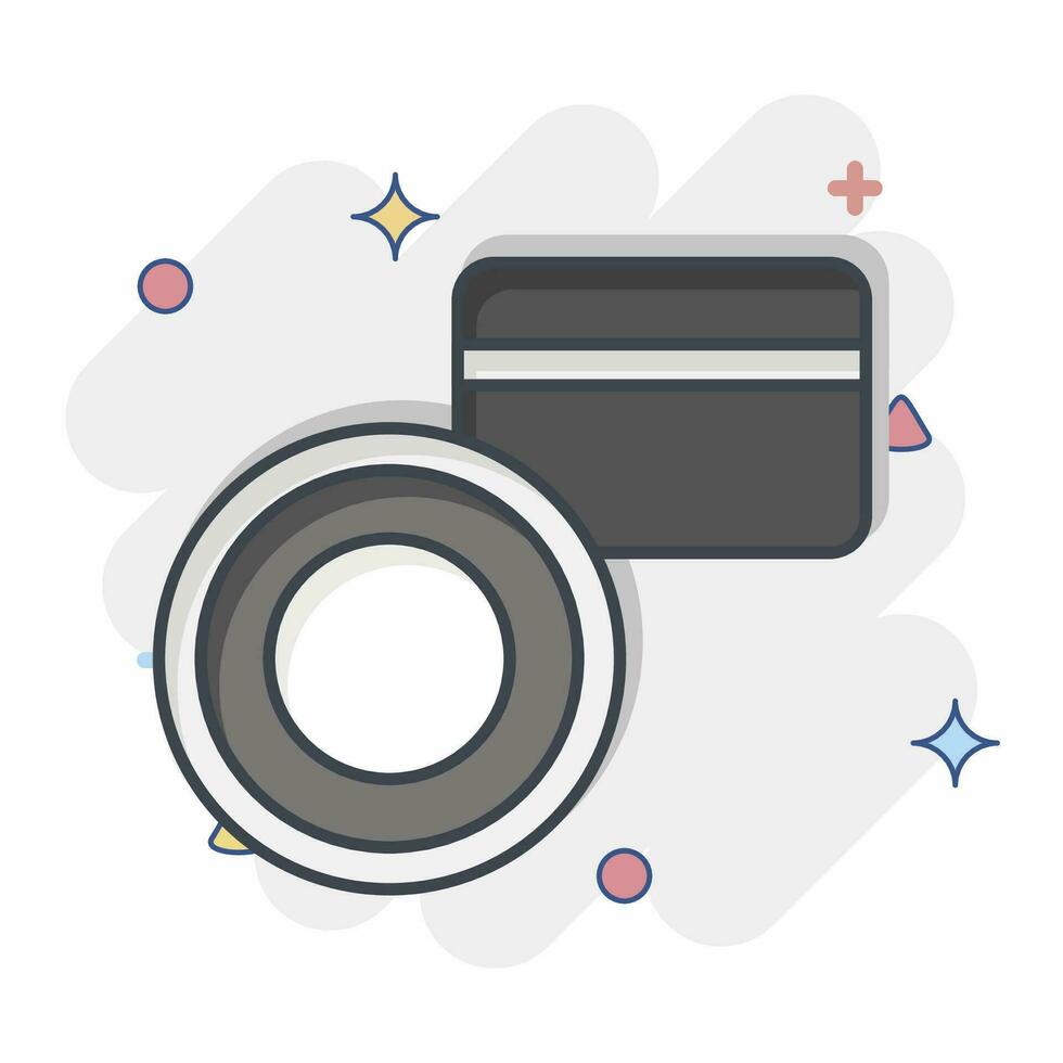 Icon Loose Powder. related to Cosmetic symbol. comic style. simple design editable. simple illustration vector