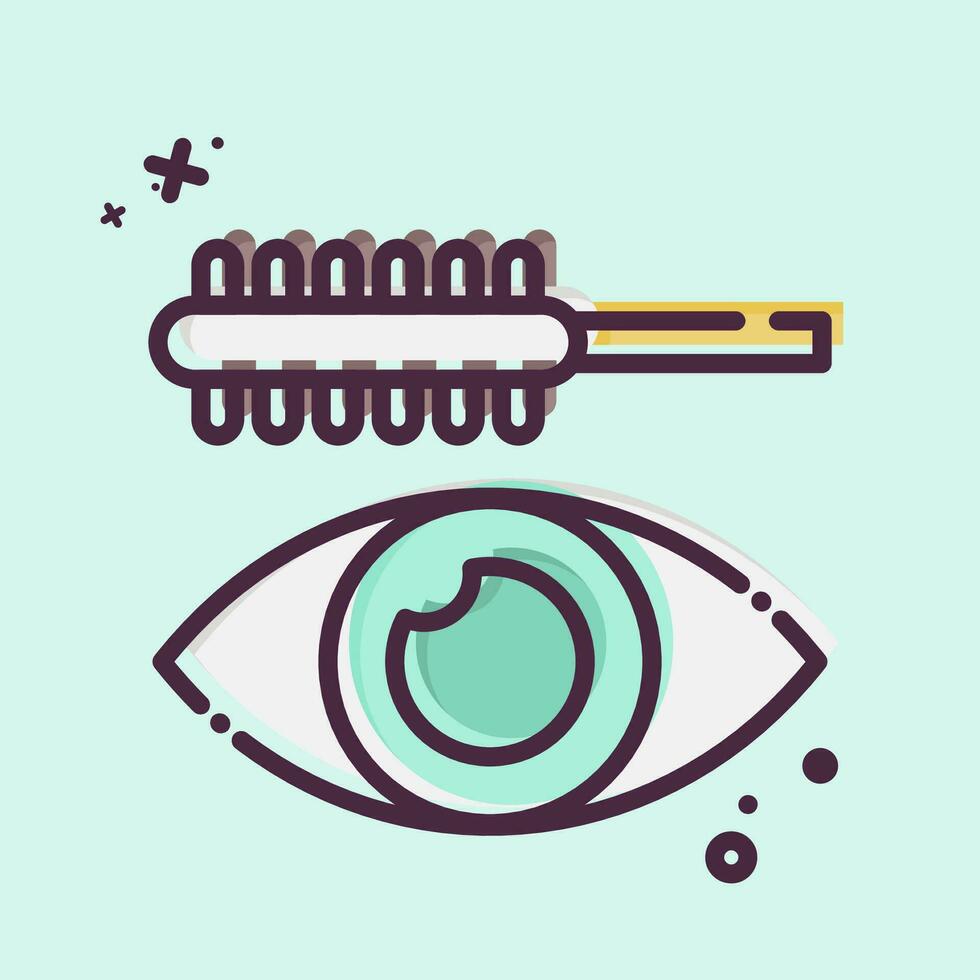 Icon Mascara. related to Cosmetic symbol. MBE style. simple design editable. simple illustration vector