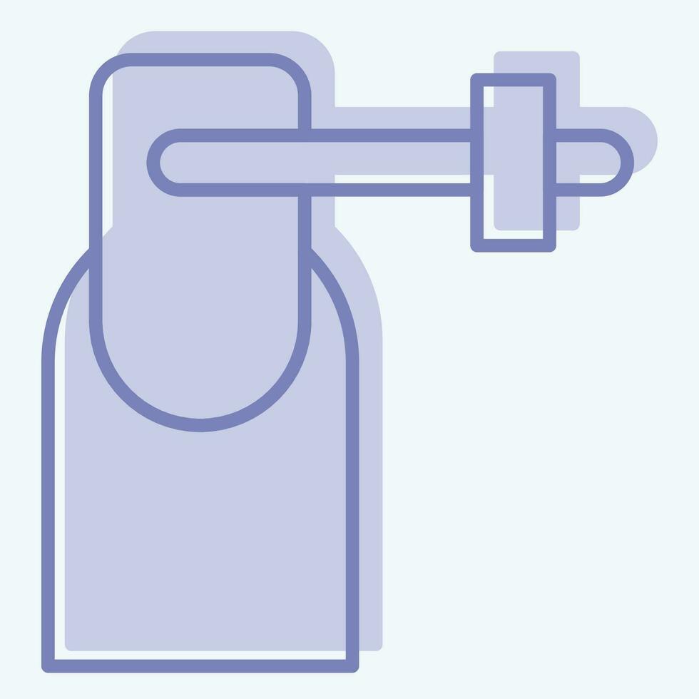 Icon Nail Polish. related to Cosmetic symbol. two tone style. simple design editable. simple illustration vector