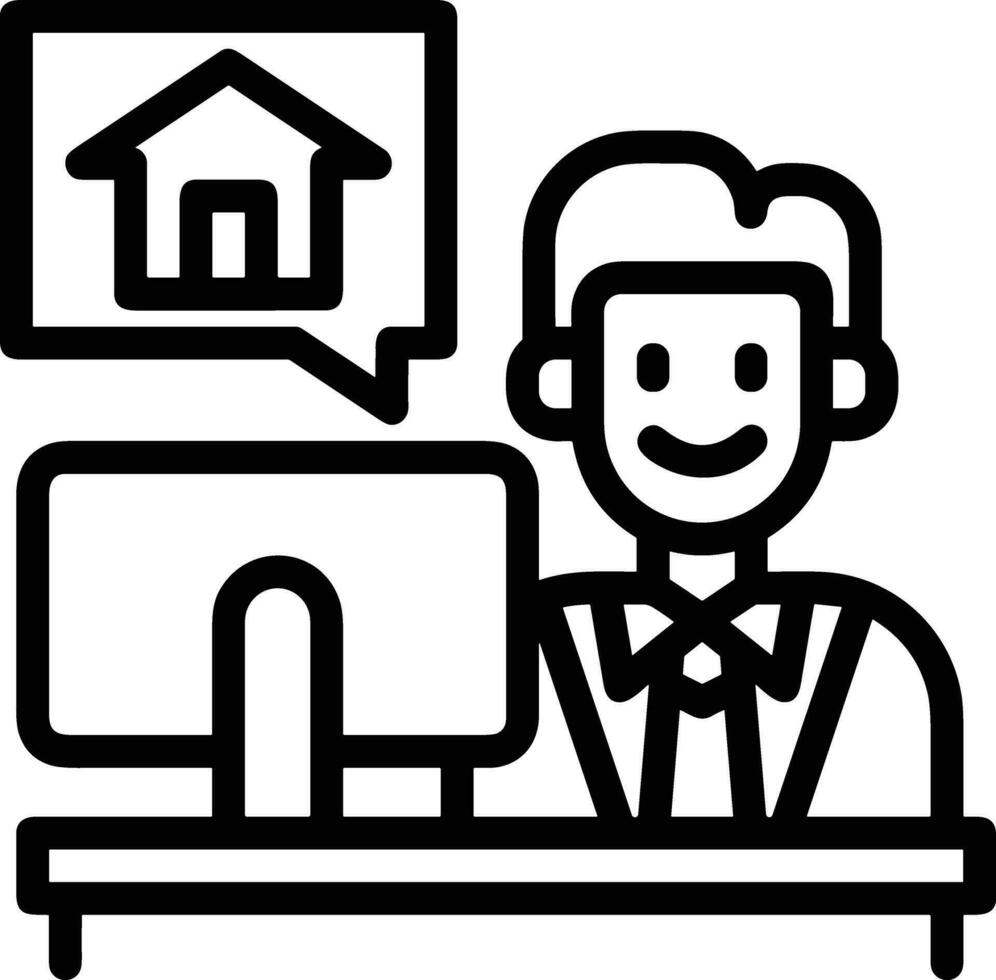 Home outline icon symbol vector image. Illustration of the house real estate graphic property design image