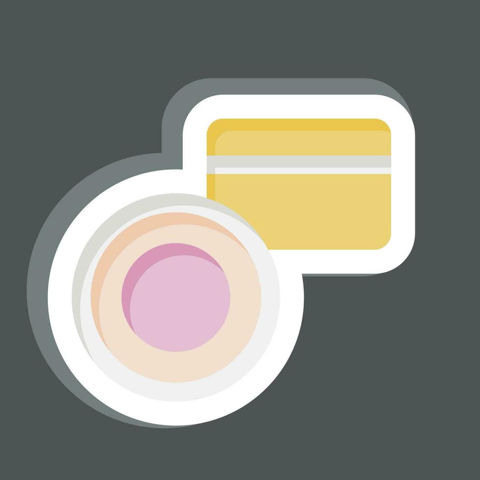 Sticker Loose Powder. related to Cosmetic symbol. simple design editable. simple illustration vector