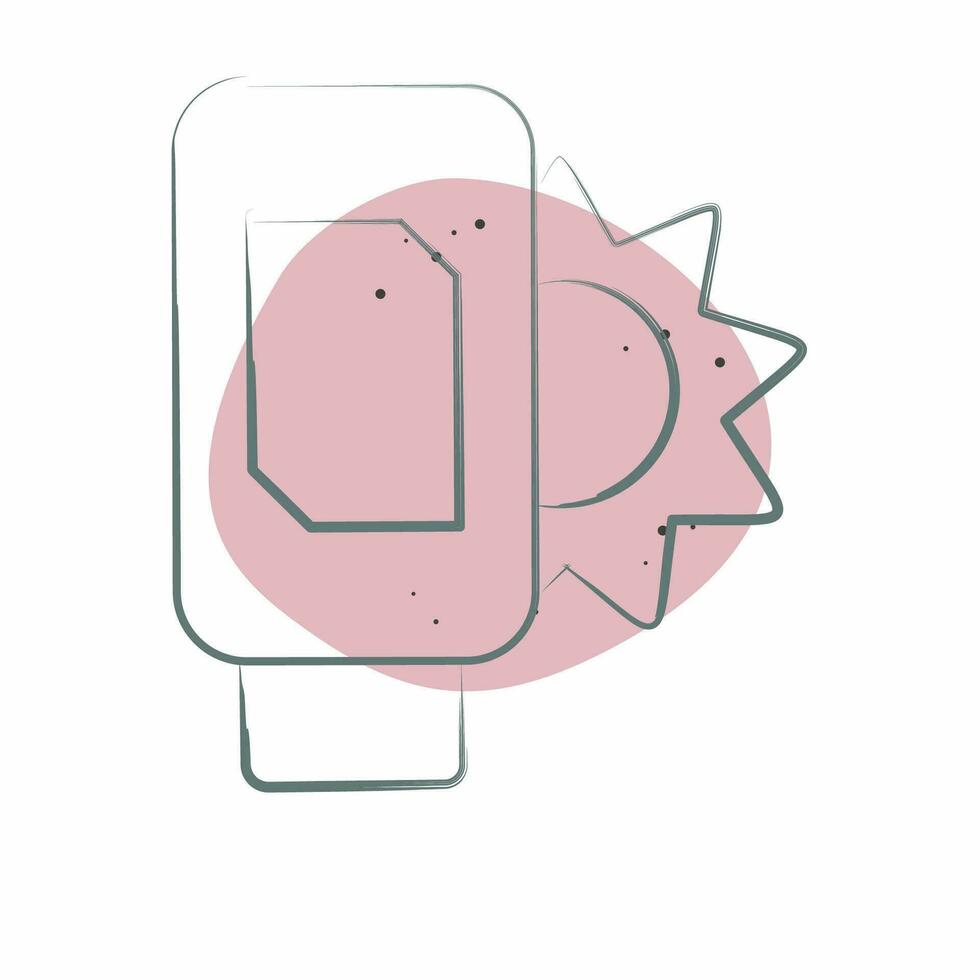 Icon Sunscreen. related to Cosmetic symbol. Color Spot Style. simple design editable. simple illustration vector