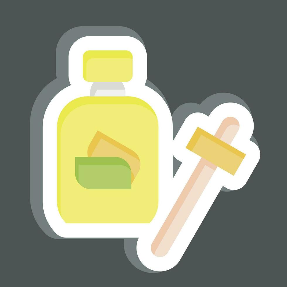 Sticker Serum. related to Cosmetic symbol. simple design editable. simple illustration vector