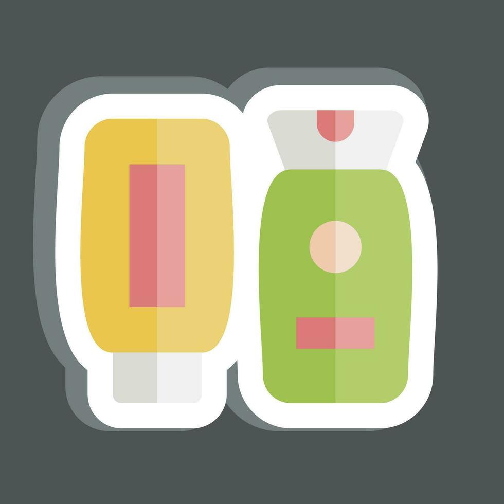 Sticker Lotion. related to Cosmetic symbol. simple design editable. simple illustration vector