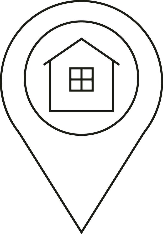Home outline icon symbol vector image. Illustration of the house real estate graphic property design image