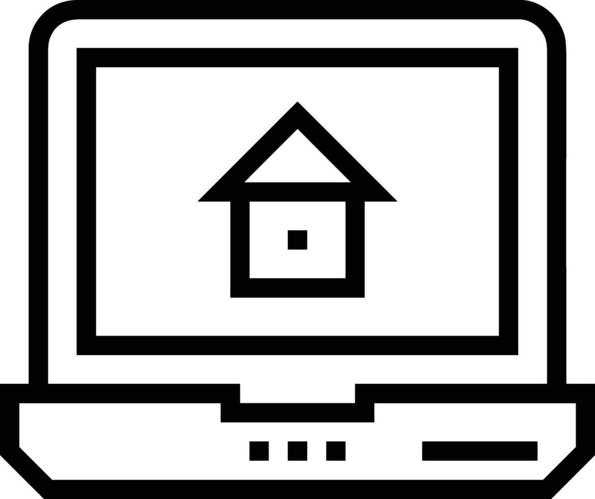 Home outline icon symbol vector image. Illustration of the house real estate graphic property design image