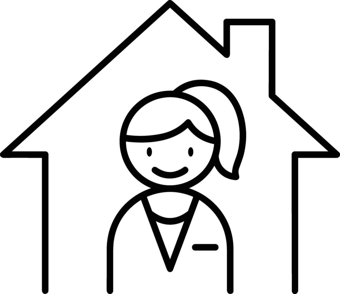 Home outline icon symbol vector image. Illustration of the house real estate graphic property design image