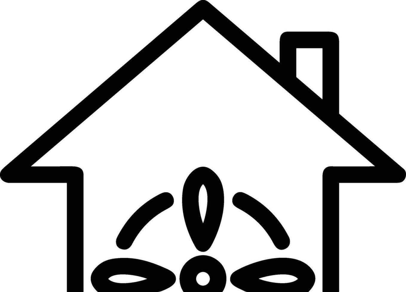 hogar contorno icono símbolo vector imagen. ilustración de el casa real inmuebles gráfico propiedad diseño imagen