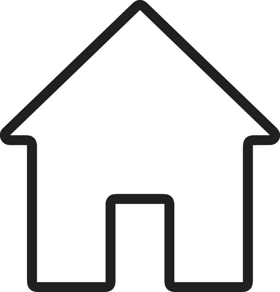 Home outline icon symbol vector image. Illustration of the house real estate graphic property design image