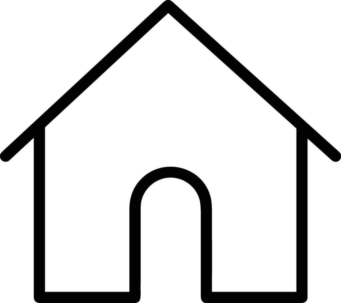 Home outline icon symbol vector image. Illustration of the house real estate graphic property design image