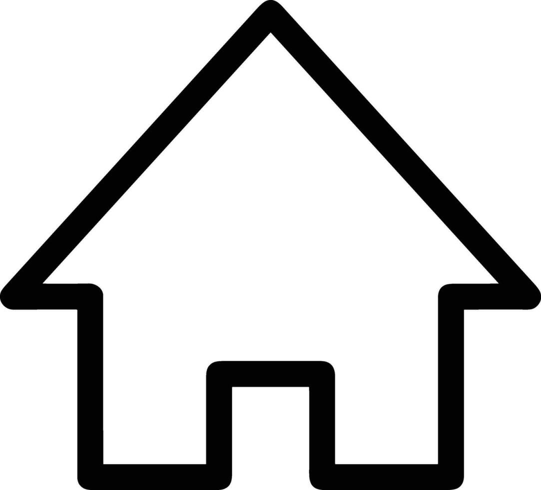 Home outline icon symbol vector image. Illustration of the house real estate graphic property design image