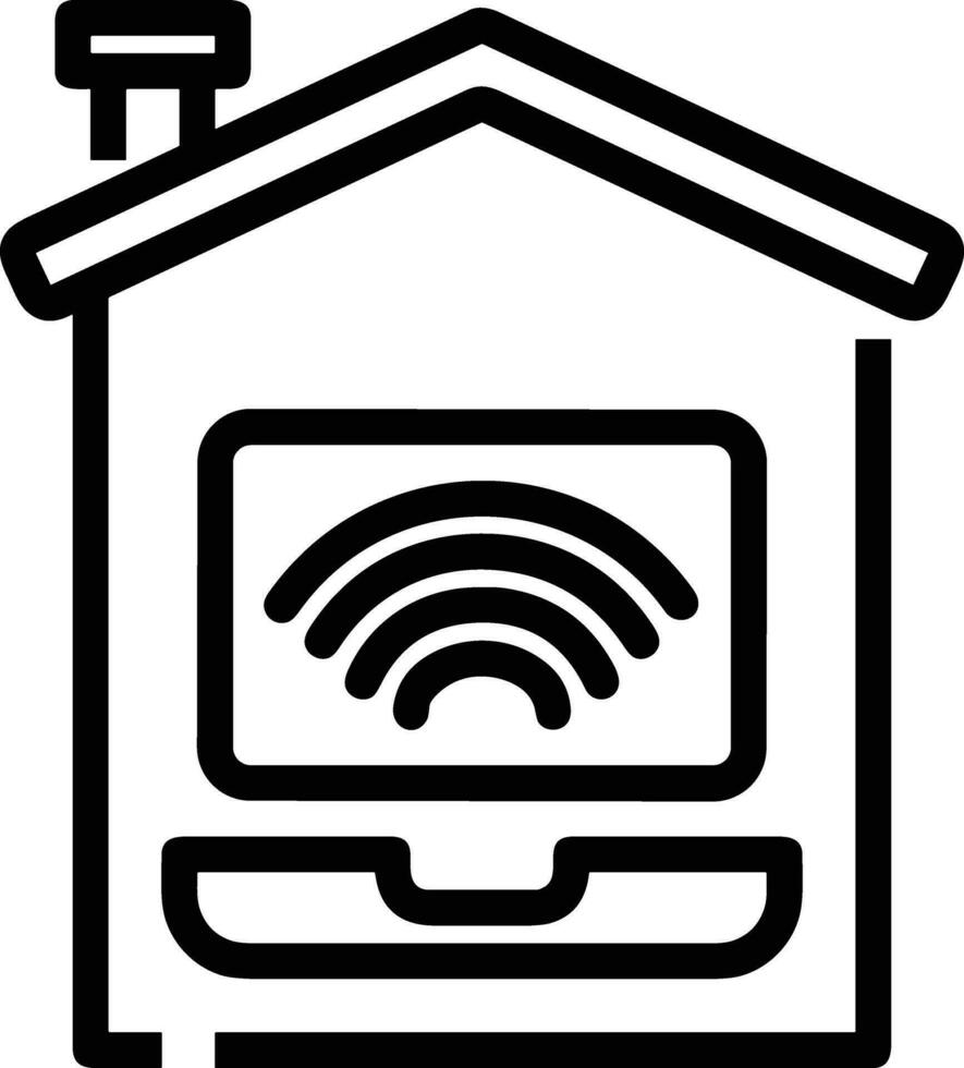 Home outline icon symbol vector image. Illustration of the house real estate graphic property design image