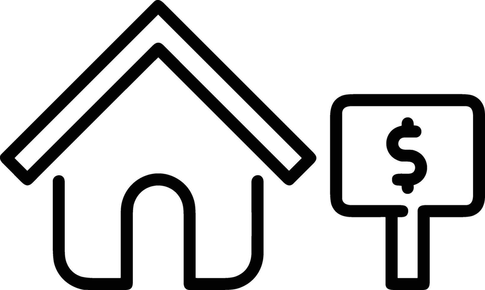 Home outline icon symbol vector image. Illustration of the house real estate graphic property design image