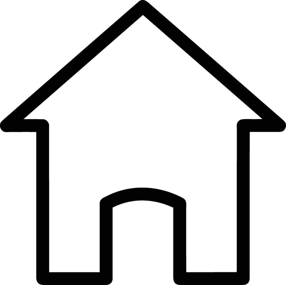 Home outline icon symbol vector image. Illustration of the house real estate graphic property design image
