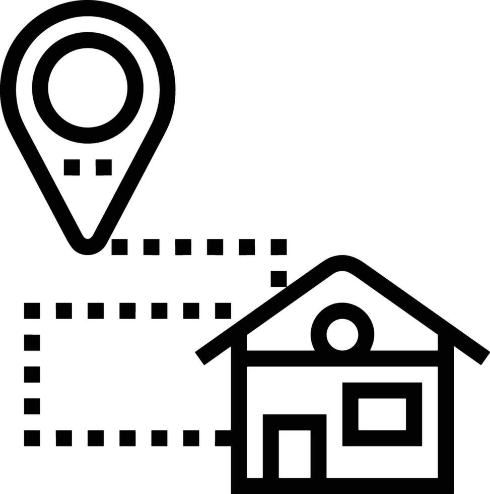 Home outline icon symbol vector image. Illustration of the house real estate graphic property design image