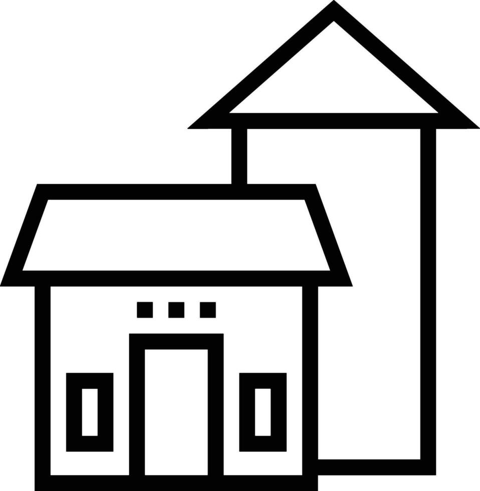 Home outline icon symbol vector image. Illustration of the house real estate graphic property design image