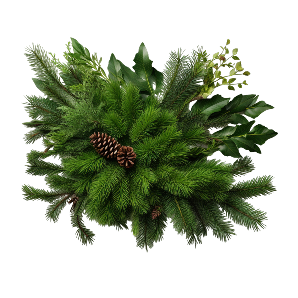 AI generated Christnas garland fir tree branches 35135471 PNG