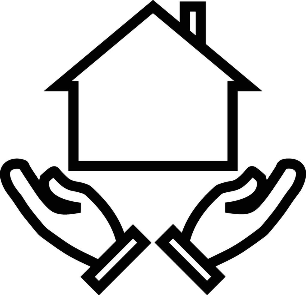 Home outline icon symbol vector image. Illustration of the house real estate graphic property design image