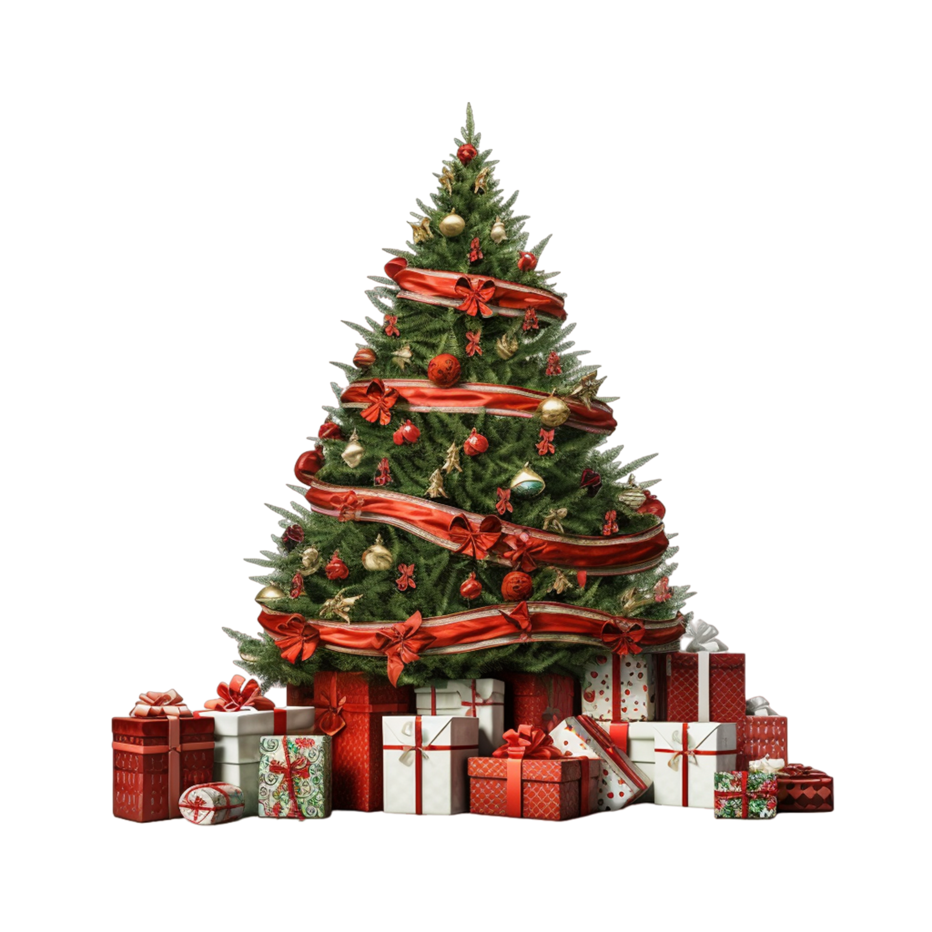 AI generated Green christmas tree 35135613 PNG