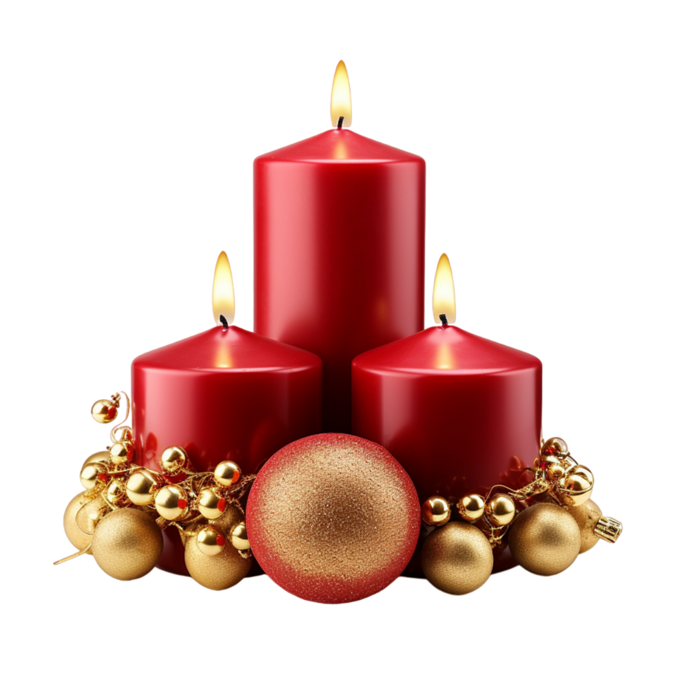 AI generated Cute christmas Candles png